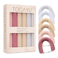 Togayu Heatless Curling Rods for Overnight Curls - Jumbo Soft Hair Rollers to Sleep in, No-Damage Flexi Rods with Silk Scarf - For All Hair Types and Texture - 6pcs