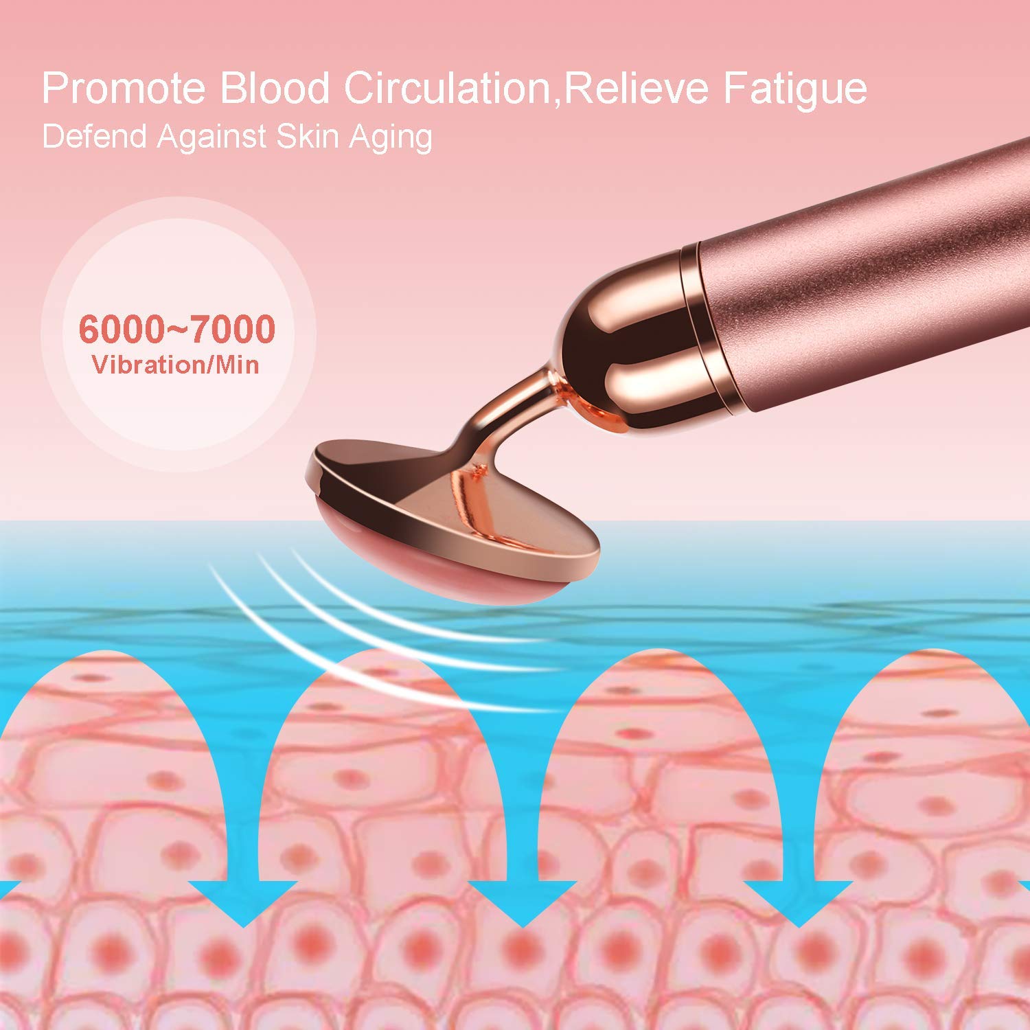 DANGSHAN 4-in-1 Face Massager Roller 24k Golden Face Roller, Arm Eye Nose Massage for Face Facial Massager Skin Care Tools