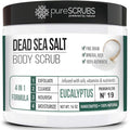 pureSCRUBS Premium Eucalyptus Body Scrub Set, Gentle Exfoliating Salt Scrub