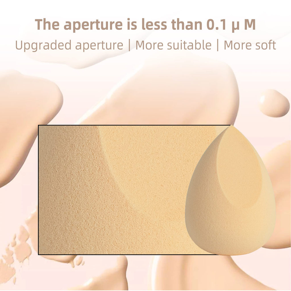 COSTICA Makeup Sponge, 4 Pcs Beauty Blender for Foundation Blending Sponge, Multi-colored Makeup Blender with Storage Box, Flawless for Liquid Cream and Powder