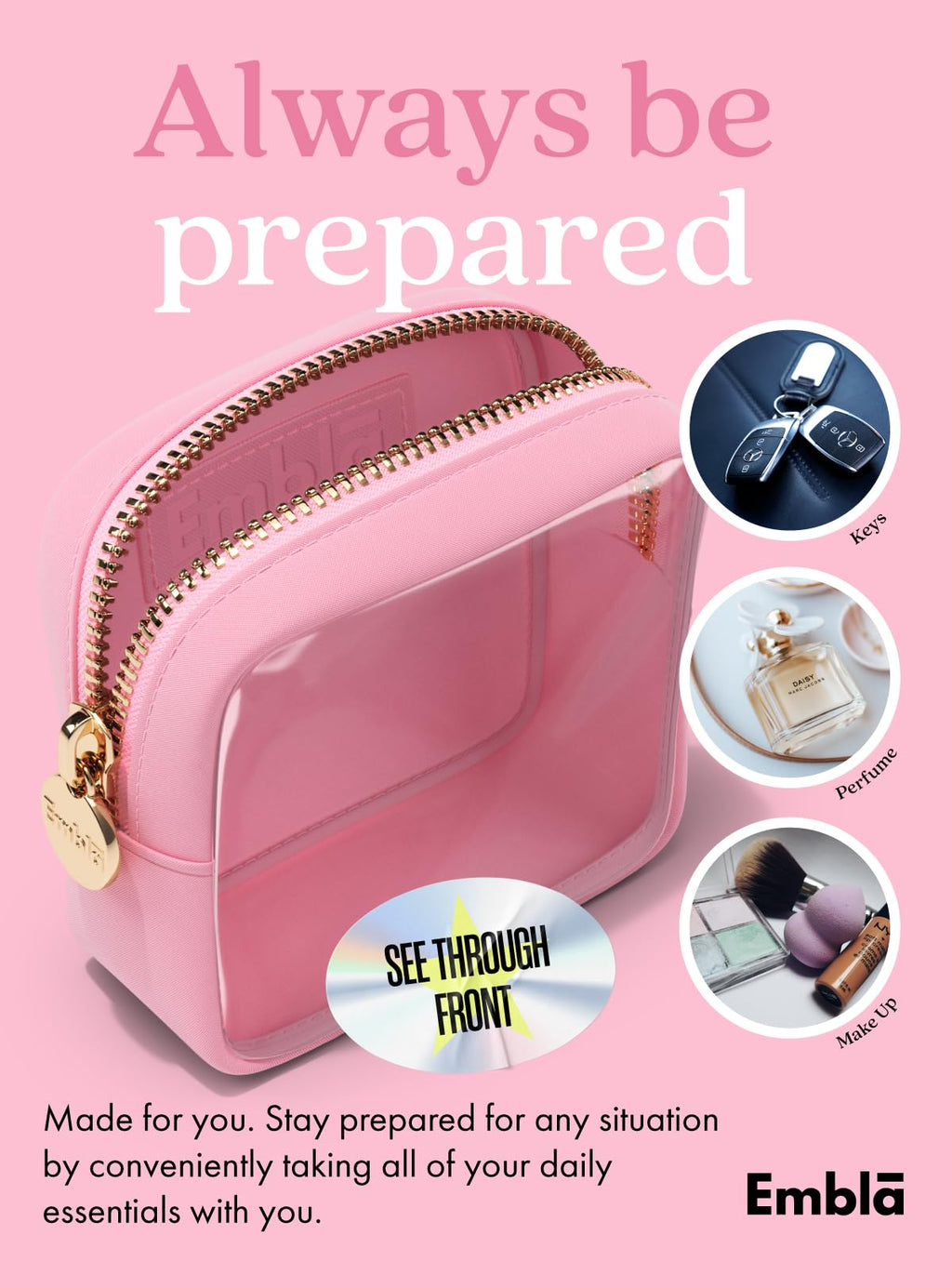 Makeup Bag for Women, Travel Cosmetic Organizer, Waterproof Toiletry Pouch