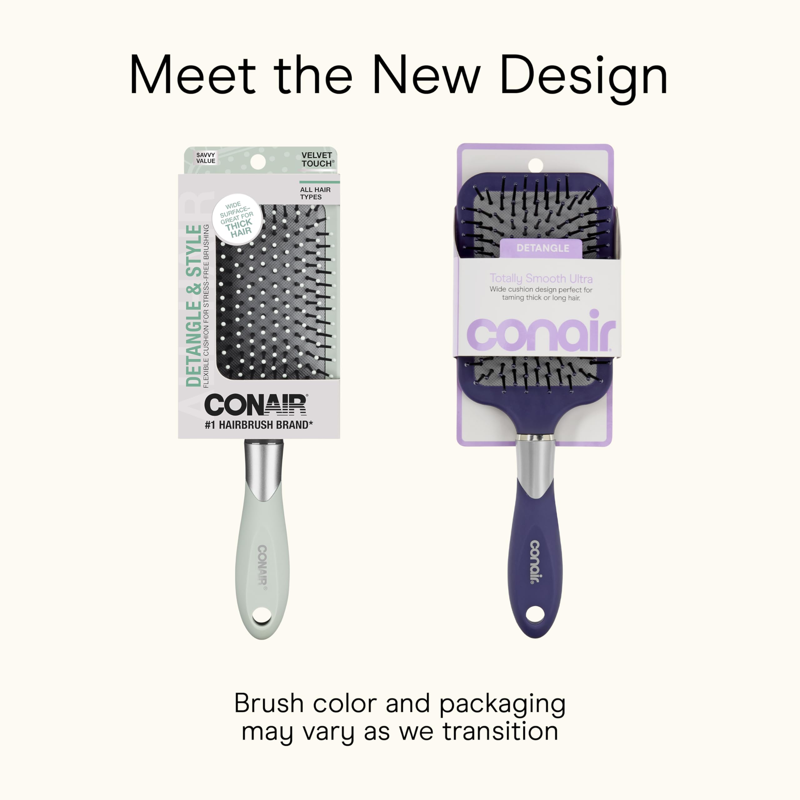 Conair Paddle Hair Brush, Ultra Wide Detangling Design for Thick Hair