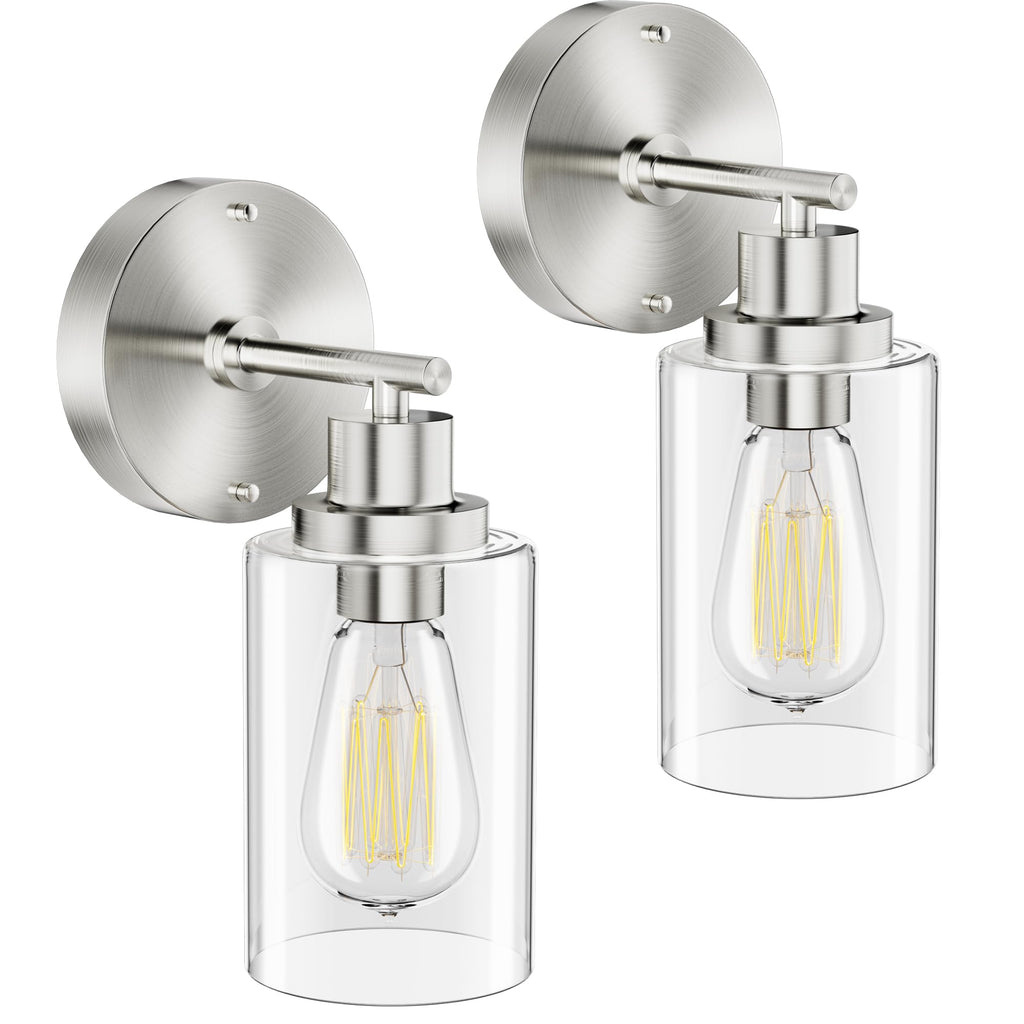 GORDNWE Bathroom Wall Sconce Set of 2, Brushed Nickel Vanity Light Fixtures
