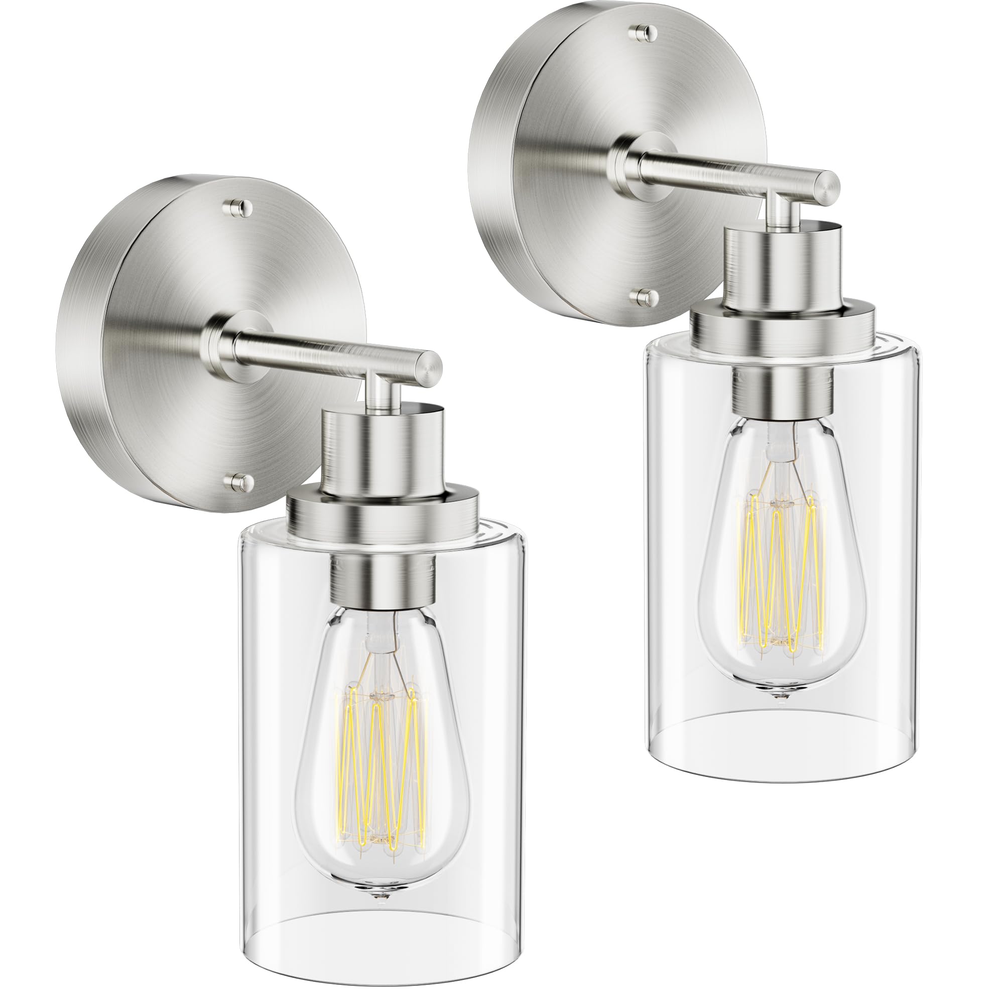 GORDNWE Bathroom Wall Sconce Set of 2, Brushed Nickel Vanity Light Fixtures