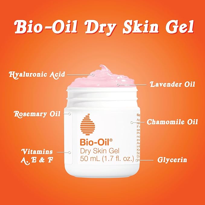 Bio-Oil Dry Skin Gel Moisturizer, Vitamin B3, Face & Body, 1.7 fl oz