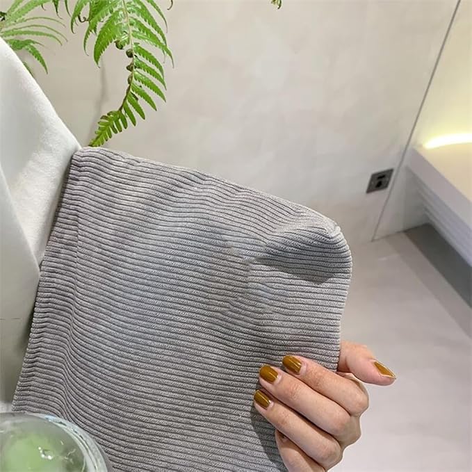 SxoSyo Corduroy Makeup Bags, Cosmetic Bag Purse, Grey