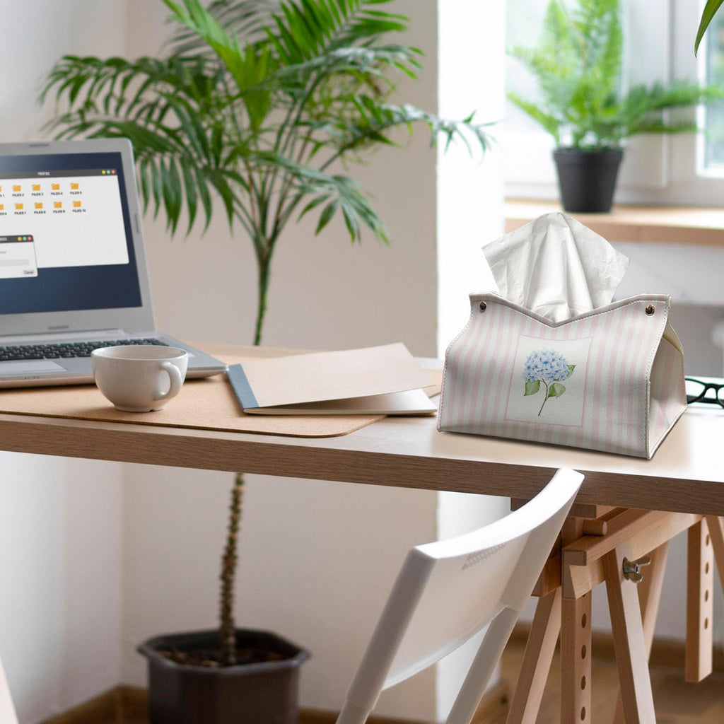 Pink Tissue Box Cover, Hydrangea Tissue Box Cover Rectangle 9.8x5.9x5.9