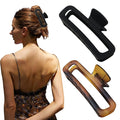 Nalodu Hair Claw Clips 5 Inch Unbreakable Extra Large Square Rectangle Matte XL Claw Clip Clamp Neutral Colors for Thick Curly Long Hair Women - 2 Pack