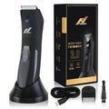 Fhuesion® Manscape Trimmer for Men -IPX7 Waterproof Ball Trimmer w/Light & Ceramic Blade, Body Groomer for Pubic/Body/Groin Grooming, Electric Razor Shavers USB-C Charging, No Nicks, Gifts for Him