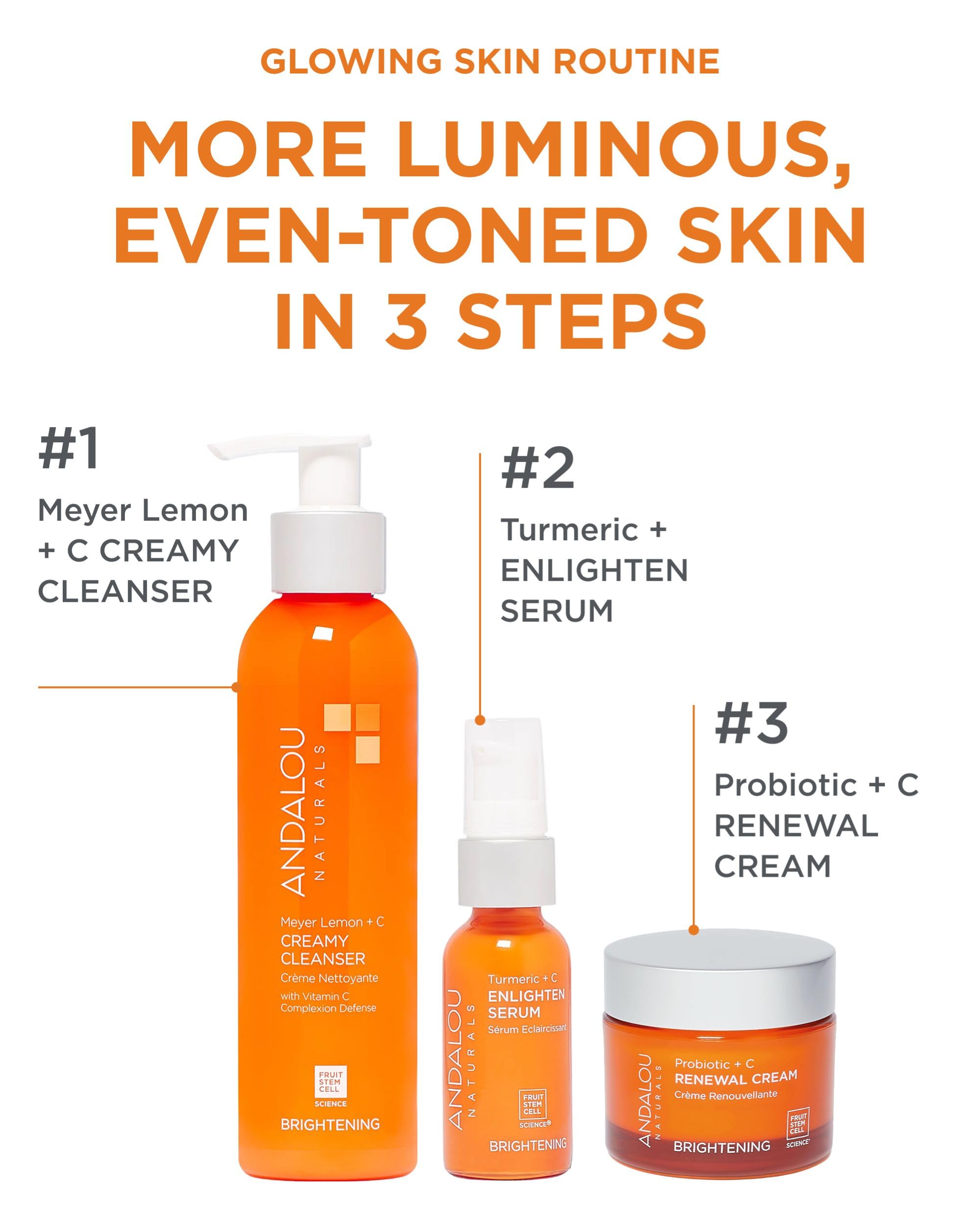 Andalou Naturals Brightening Meyer Lemon + Vitamin C Creamy Cleanser (6 oz)