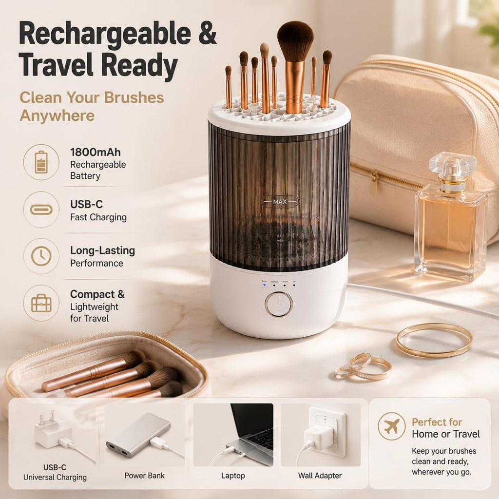 Luslife Electric Makeup Brush Cleaner, USB Makeup Brush Cleaning Machine