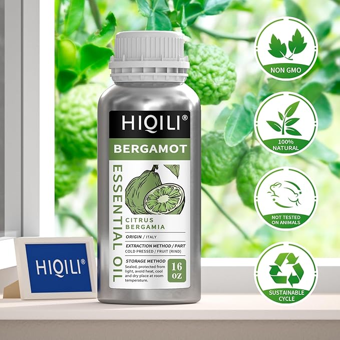 HIQILI Bergamot Essential Oil Large Capacity for Hotel, Beauty Salon, SPA