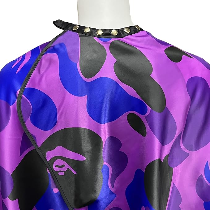 Barbohoo Barber Cape for Men Professional Hair Cutting Salon Cape with Snap Closures Waterproof Large Hairdressing Styling Cape Gown for Barber- 63”× 56” (New Camouflage G)