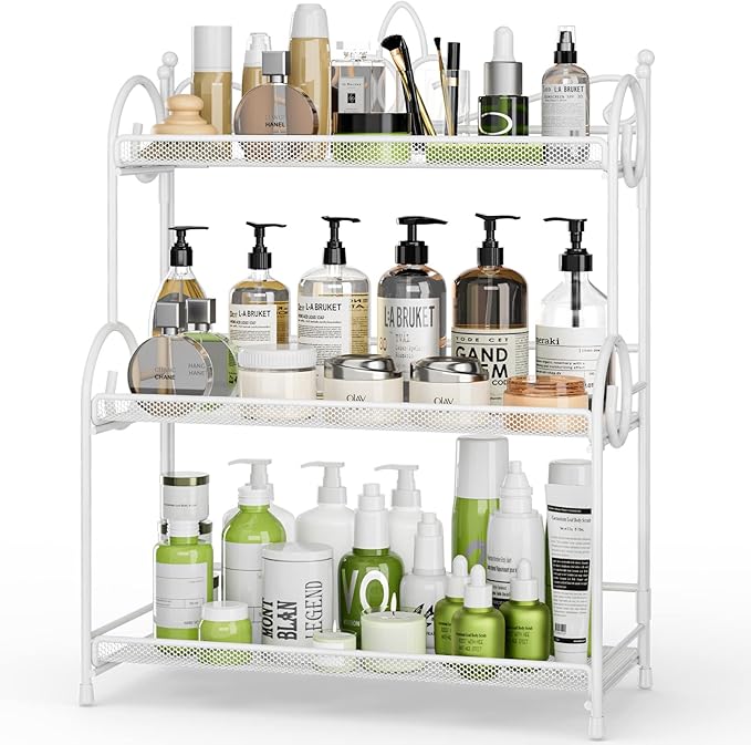 EKNITEY 3-Tier Bathroom Organizer - Sink Organizer Spice Rack(No Assembly)