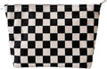 itgowisa Black and White Checkerboard Makeup Bag, Travel Makeup Pouch Purse