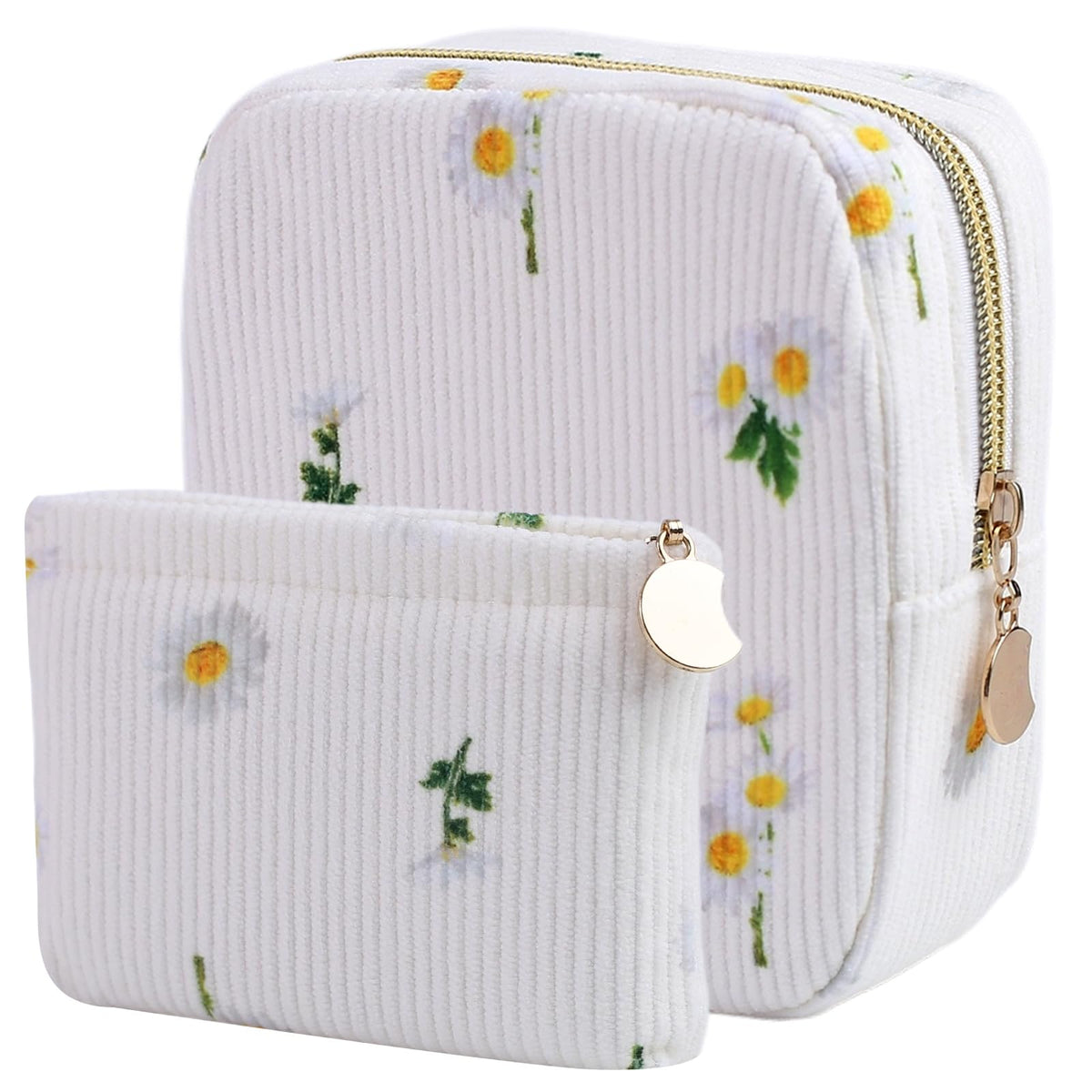 Teircno 2-Pack Period Bag for Women Girls, Portable Corduroy Sanitary Napkin Storage Bag Period Pouch Small Discreet Menstrual Pouch, Sanitary Pads Period Kits Tampons Holder for First Period