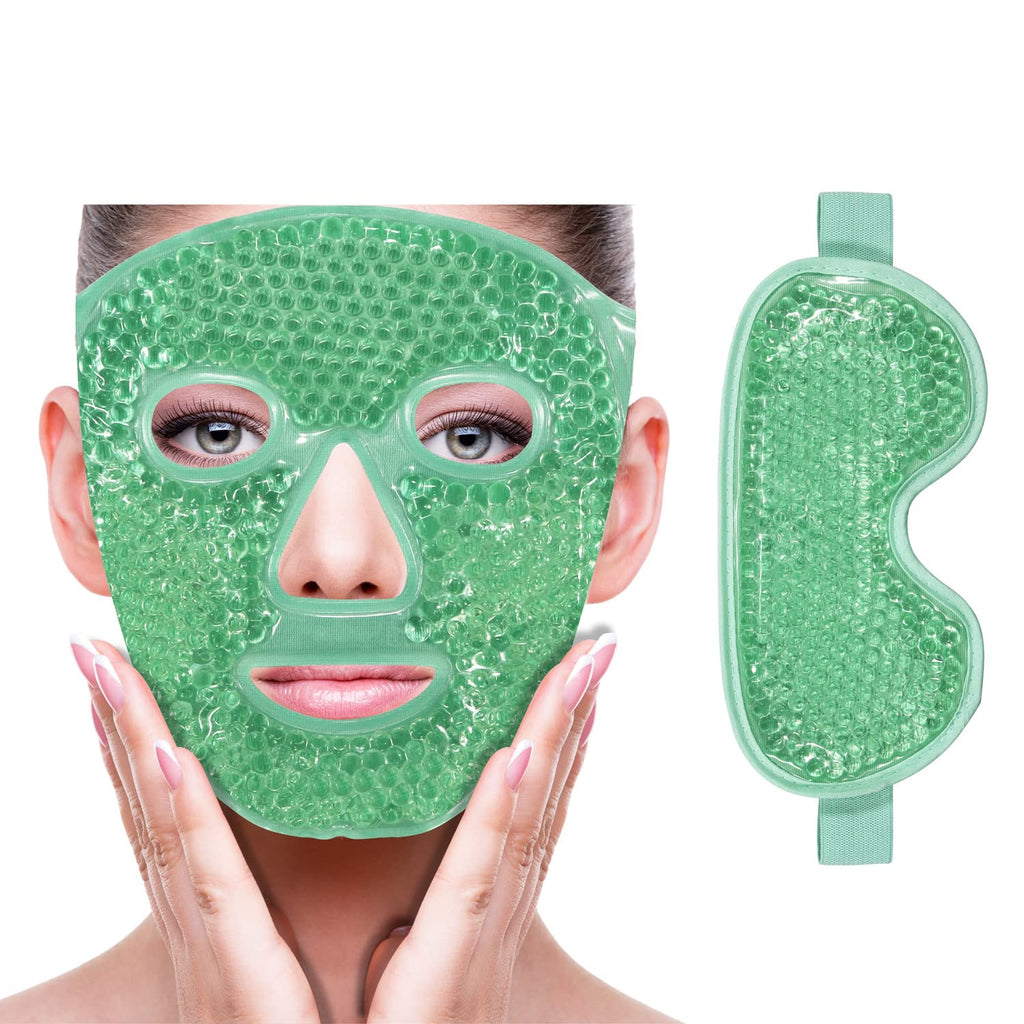 ZNÖCUETÖD Cooling Mask Ice Pack for Face Eye, Hot Cold Compress for Face