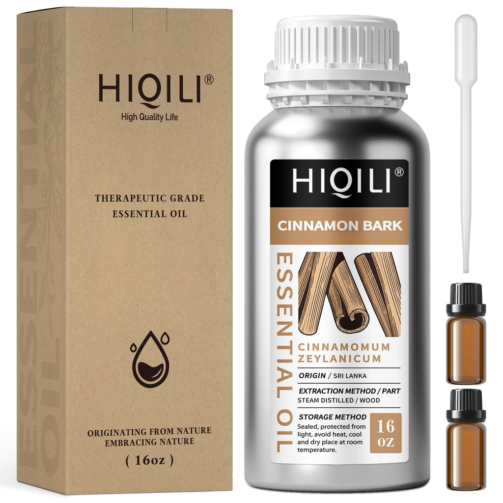 HIQILI Cinnamon Bark Essential Oil for Versatile DIY, Diffuser & Skin
