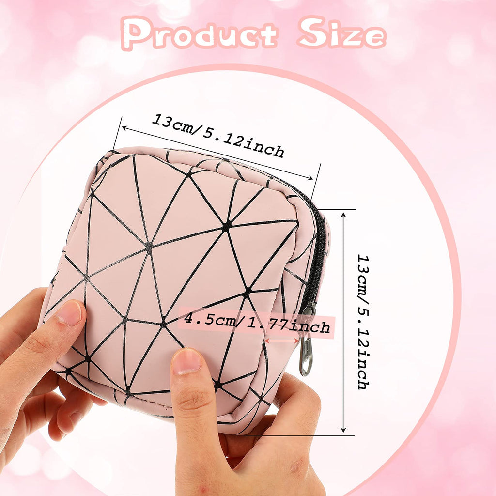 Weewooday 4 Pcs Small Quilted Makeup Bag Travel Cosmetic Makeup Bags Organizer Sanitary Napkin Storage Bag Floral Cotton Coquette Aesthetic Toiletry Bags for Women Girls(5x5x1.6inch,Classic)