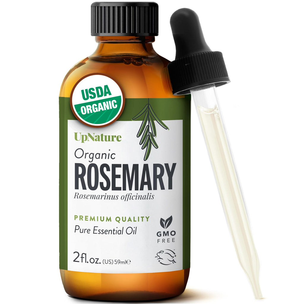 UpNature Organic Rosemary Oil - 100% Pure Rosemary for Hair, Scalp, Skin, 2oz