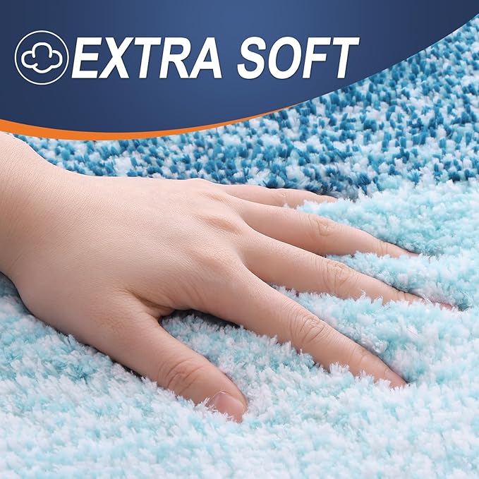 OLANLY Microfiber Bathroom Rugs Sets 3 Piece, 36"x24"+24"x16"+24"x20"