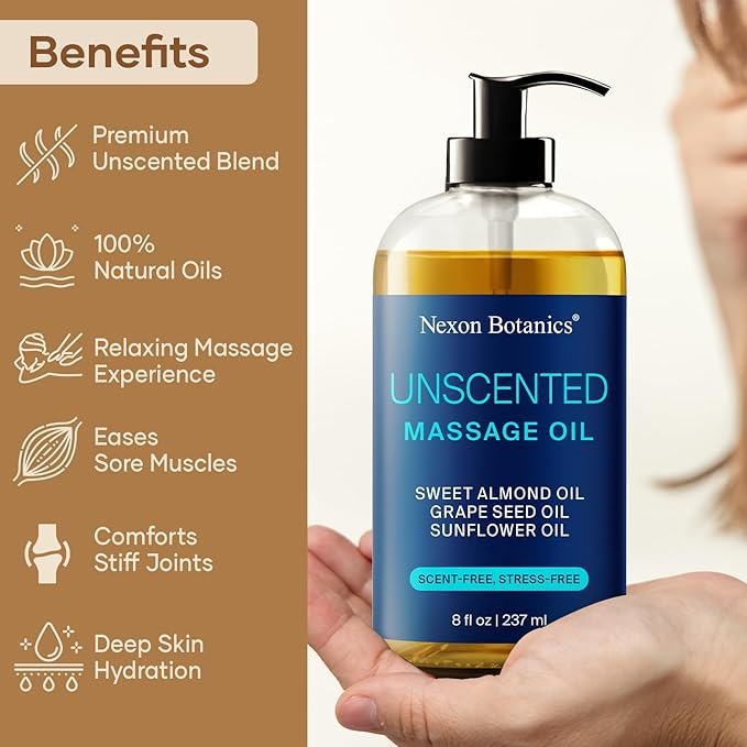 Unscented Massage Oil for Massage Therapy & Gua Sha 8 fl oz