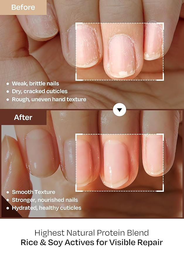 ohora Natural Care Rice Plumping Cuticle Serum – Hydrating Nail Serum with Rice & Soybean Extract, Collagen, Vitamin E & Peptides – Fast-Absorbing, Non-Greasy Nail & Cuticle Care