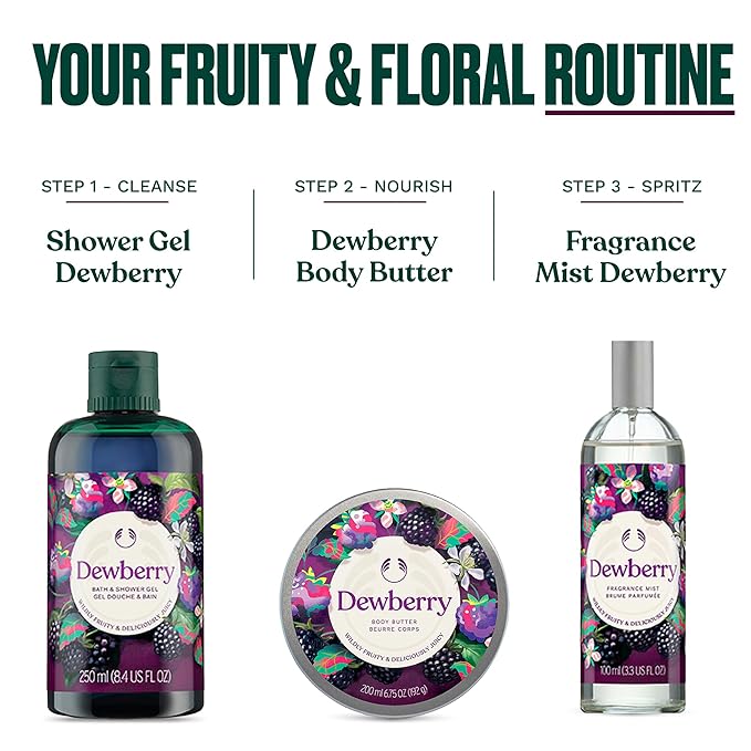 The Body Shop Dewberry Body Butter | 96Hr Nouishing Moisture, 1.69 Oz