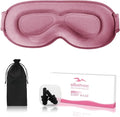Sleep Eye Mask for Men Women, Lash Extensions 3D Sleeping Mask, Travel Blackout Night Blindfold Eye Shade Cover with Adjustable Strap (Rose)