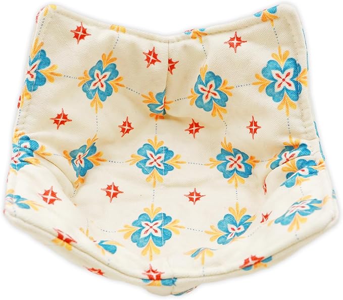 ROGITU Cotton Microwavable Bowl Cozy, Microwave-Safe Hot Bowl Holders, Soup Bowl Cozy Bowl Hot Pads (V)
