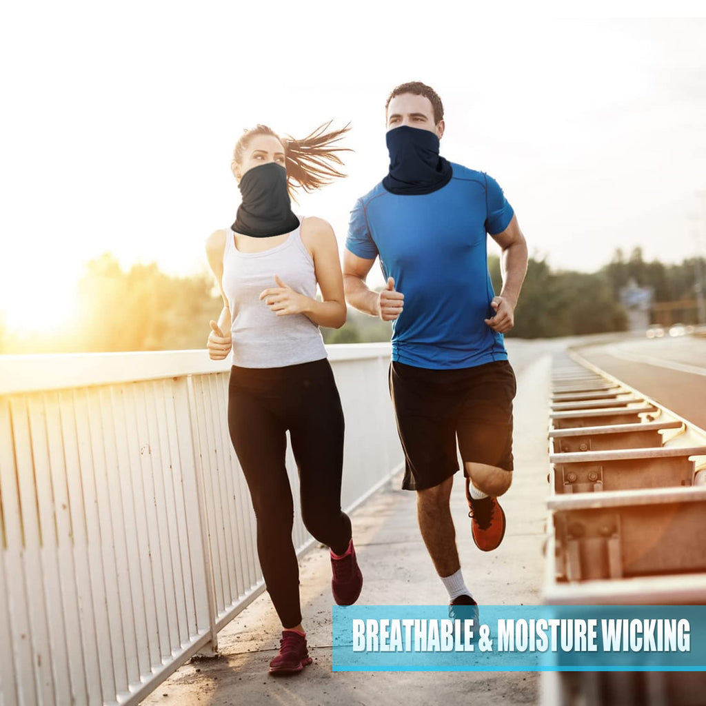 Finvizo Neck Gaiter Face Mask: 4 Pack Cooling UV Protection Breathable