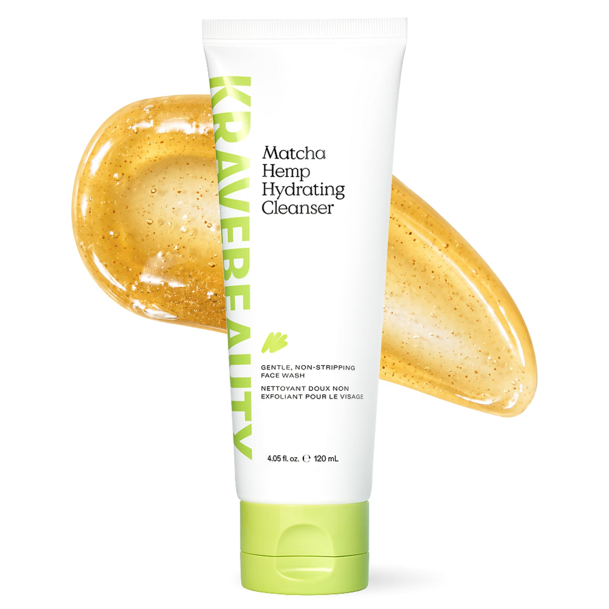 KraveBeauty Matcha Hemp Hydrating Cleanser for Dry, Sensitive Skin, 120 mL