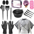 NOUSV Hair Dye Kit 18 Pieces Hair Coloring Kit, Hair Tinting Bowl, Hair agitator, Dye Brush, Ear Cover, Hairpin, Hair Coloring Cape For Hair Coloring Hair Dye Tools and DIY at Home