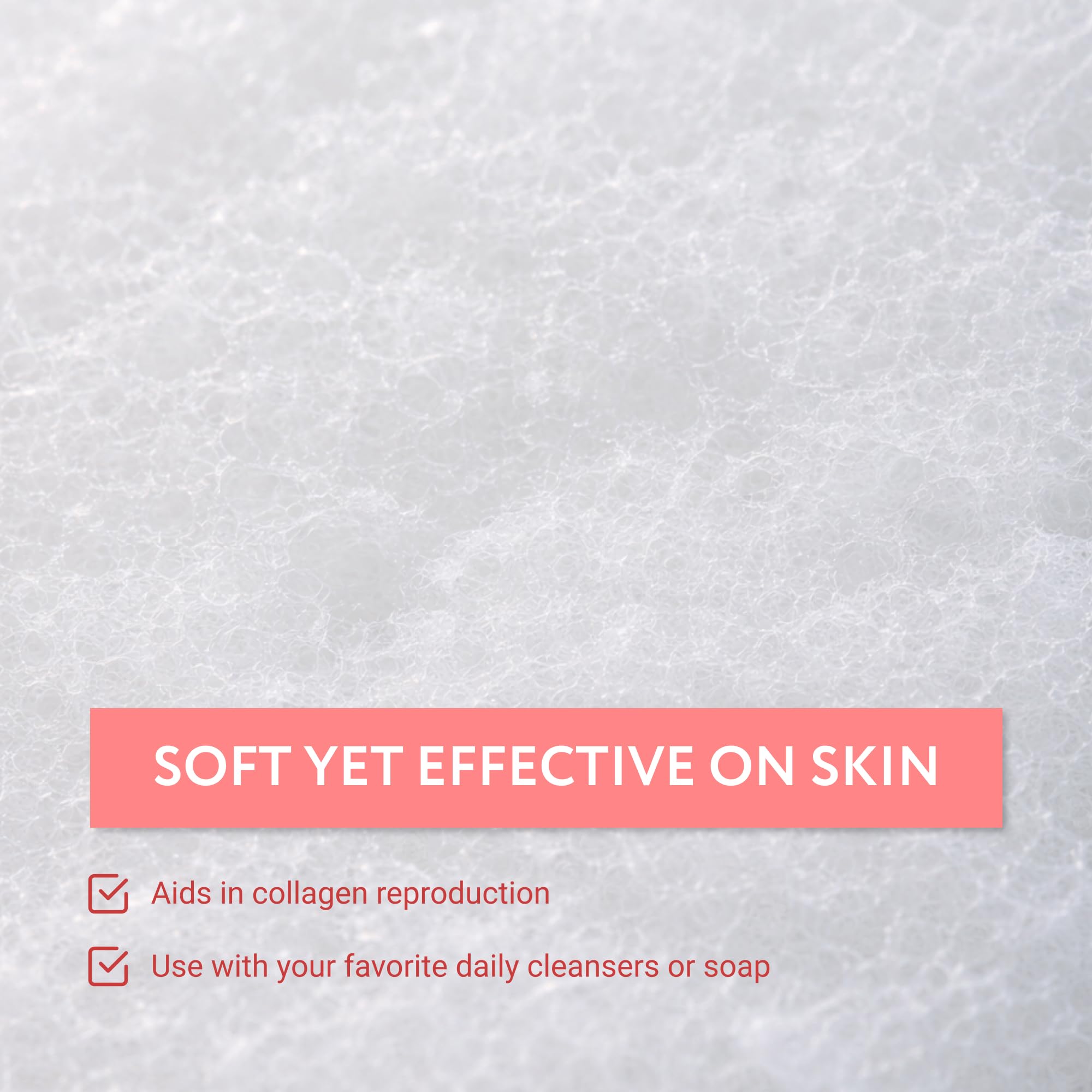 IMPRESA Facial Sponge - Daily Deep Cleansing Face Scrubber - Gentle Exfoliating Pads for Dead Skin Removal - Reusable Face Scrub Pads for Normal to Oily Skin (White, Thick)
