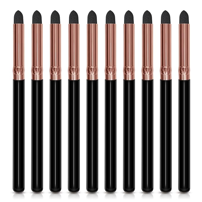 UorPoto Eyeliner Smudge Brush Pencil Stick Set,10Pcs Professional Sponge Blending Makeup Tool for Eyeshadow and Eyebrow Reusable Applicator