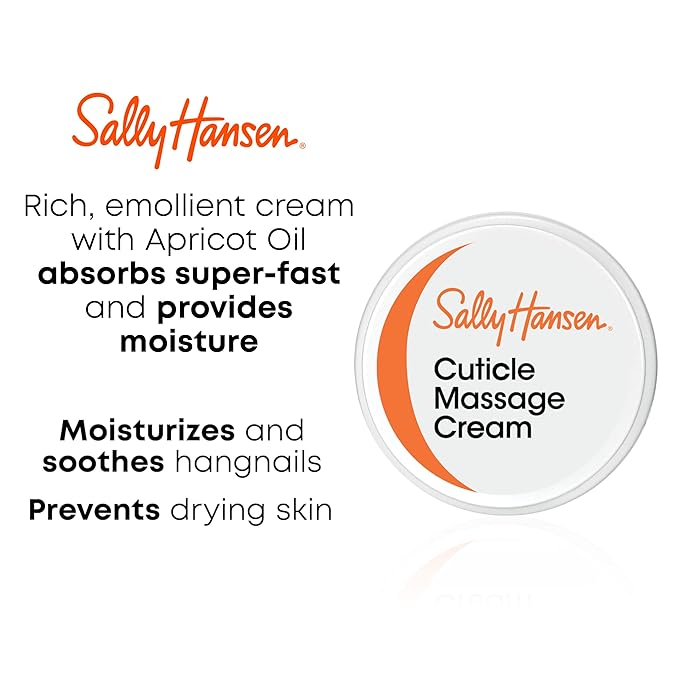 Sally Hansen Nail Treatment Cuticle Massage Cream™ | Moisturizing Cuticle Care | Nourishes & Conditions Dry Nails & Cuticles (Pack of 2)