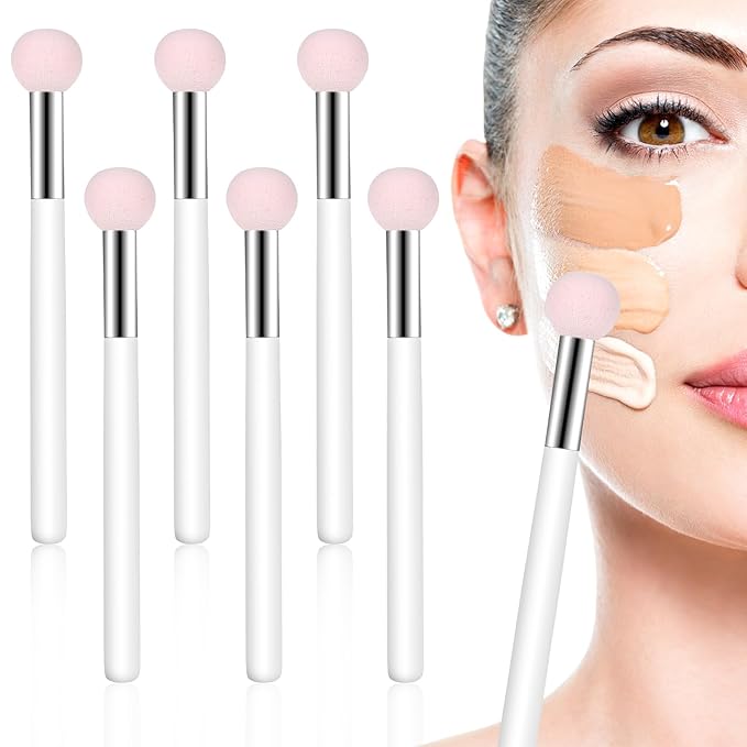 Mabor Mushroom Makeup Sponge with Handle Small Concealer Brush Sponge