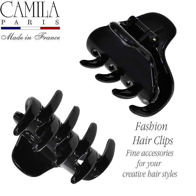 Camila Paris CP3659 French Hair Clip for Women, Small 2 inches Girls Hair Claw Clips Jaw Fashion Durable and Styling Hair Accessories for Women, Strong Hold No Slip Grip, Made in France
