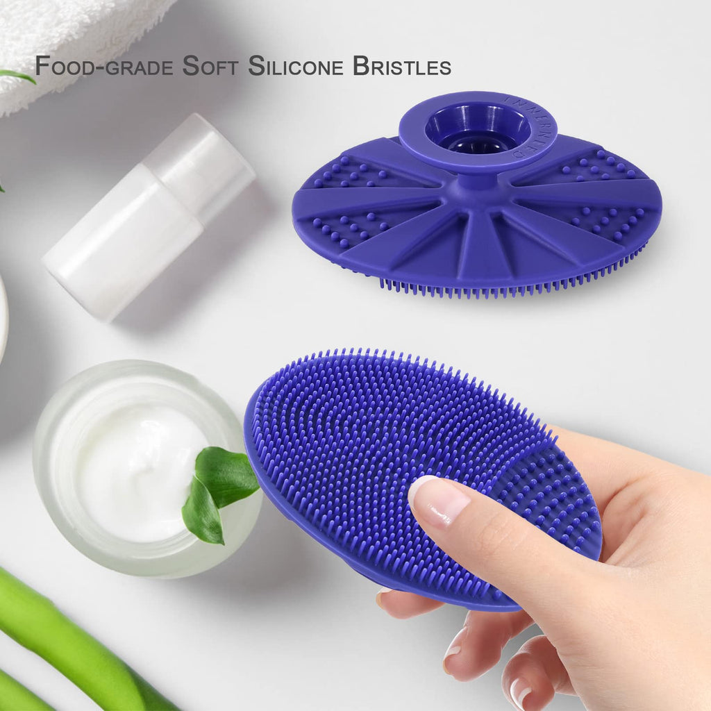 Soft Silicone Facial Cleansing Scrubber Hygienic Face Brush, Pack of 4