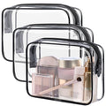 PACKISM TSA Approved Toiletry Bag - Clear Makeup Bag for Travel, Black