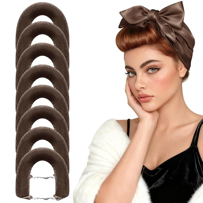 Togayu Heatless Curls Overnight Set - 8PCS Jumbo Velvet Hair Rollers to Sleep In, No-Damage Flexi Rods for Beautiful, Effortless Curls and Waves for Women