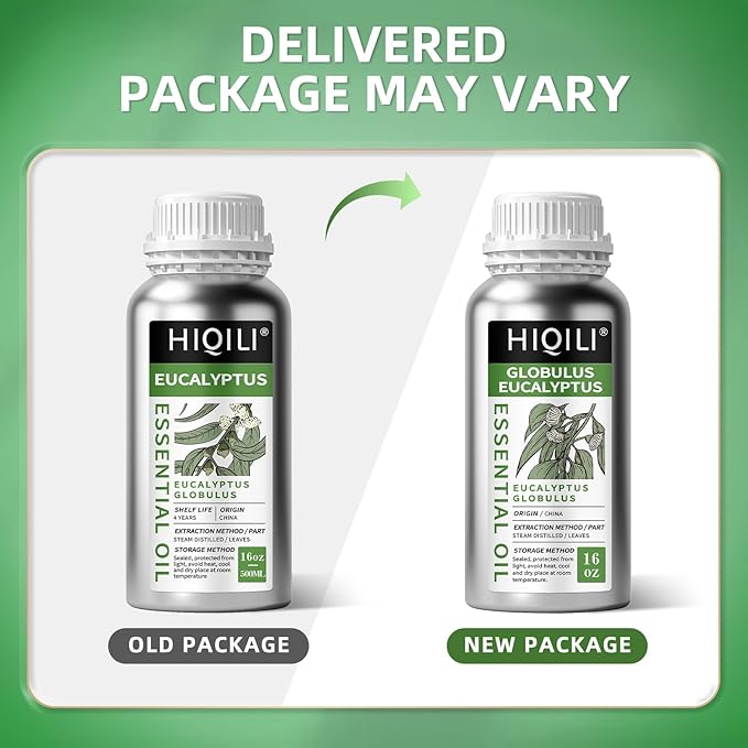 HIQILI Eucalyptus Essential Oil for Spray, Diffuser & Skin