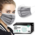 NNPCBT 100PCS Grey Face Masks 3 ply Disposable Mask for Home,School,Office