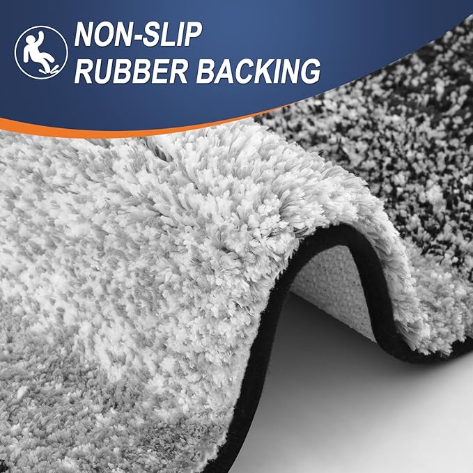 OLANLY Microfiber Bathroom Rugs Sets 3 Piece, 36"x24"+24"x16"+24"x20"