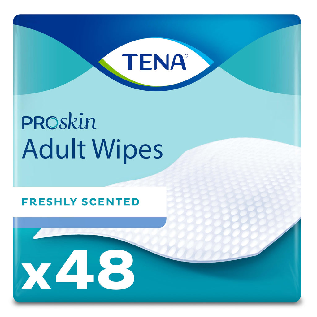 TENA Proskin Adult Wipes for Incontinence, Unisex, 48 ct