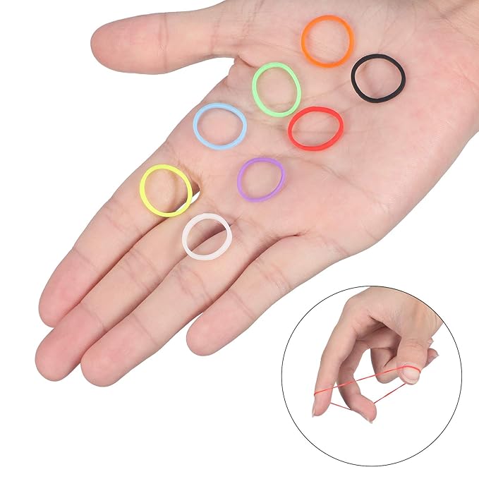 2000 Pack Mini Rubber Bands Elastic Hair Bands Soft Hair Ties with Box for Hair Braiding Hair Wedding Hairstyle(10 Colors)