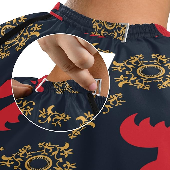 visesunny Barber Cape Red Rooster Polyester Hair Cutting Salon Cape Apron Anti-Static Haircut Water-Resistant Shaving Cloth Beard Shaving Bib Hairdressing Cape