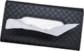 Langmeil Car Sun Visor Tissue Holder, Car Napkin Holder, Premium PU Leather, Mask Holder for Sun Visor Vehicle, with Tissue Refill, Black