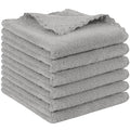 SUNLAND Microfiber Face Cloth Reusable Makeup Remover Facial Cleansing Towel Ultra Soft Face Washcloth 12inchx12inch 6 Pack Grey