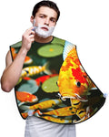 Pinks Cotton Candy Print Beard Bib Shaving Apron, Beard Hair Trimming Cape Gift For Dad